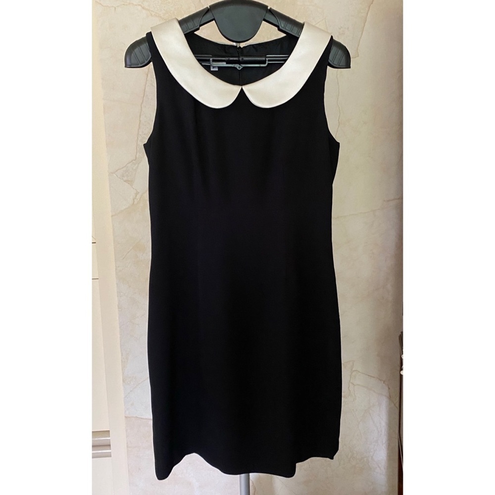 Lynn Lugo LBD with white satin collar - P